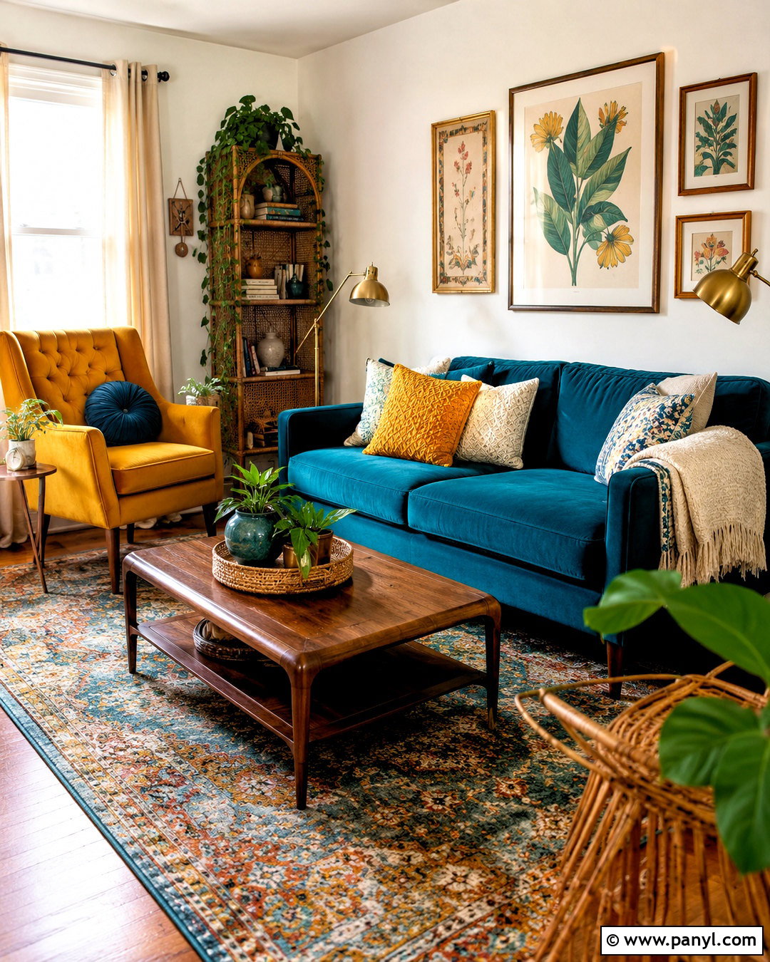 Mustard Yellow And Teal Boho Living Room - 20 boho living room color scheme ideas