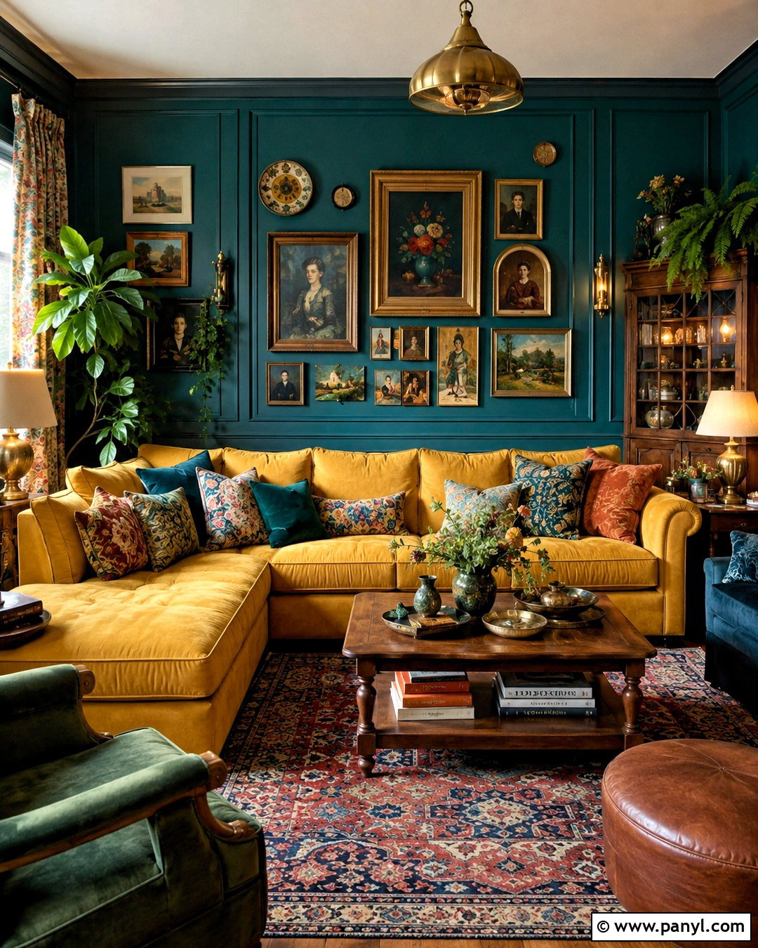 Mustard Yellow And Teal Maximalist Color Palette - 20 maximalist color palette ideas