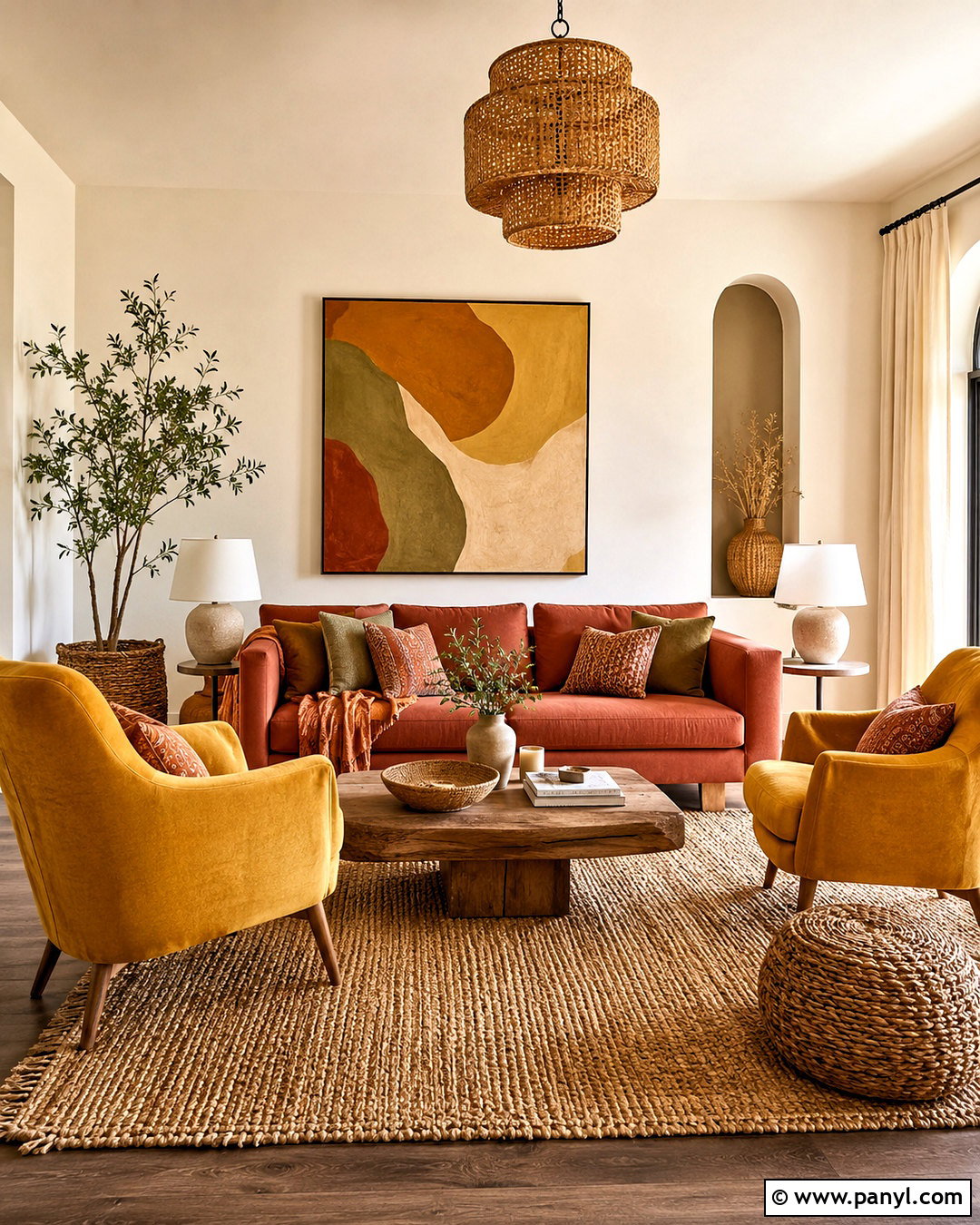 Mustard Yellow And Terracotta Living Room - 20 mustard color ideas