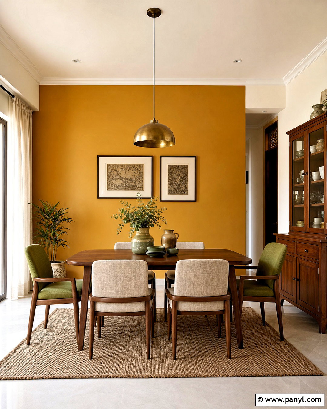 Mustard Yellow And Walnut Dining Room Paint Colors - 20 home paint colors interior indian ideas