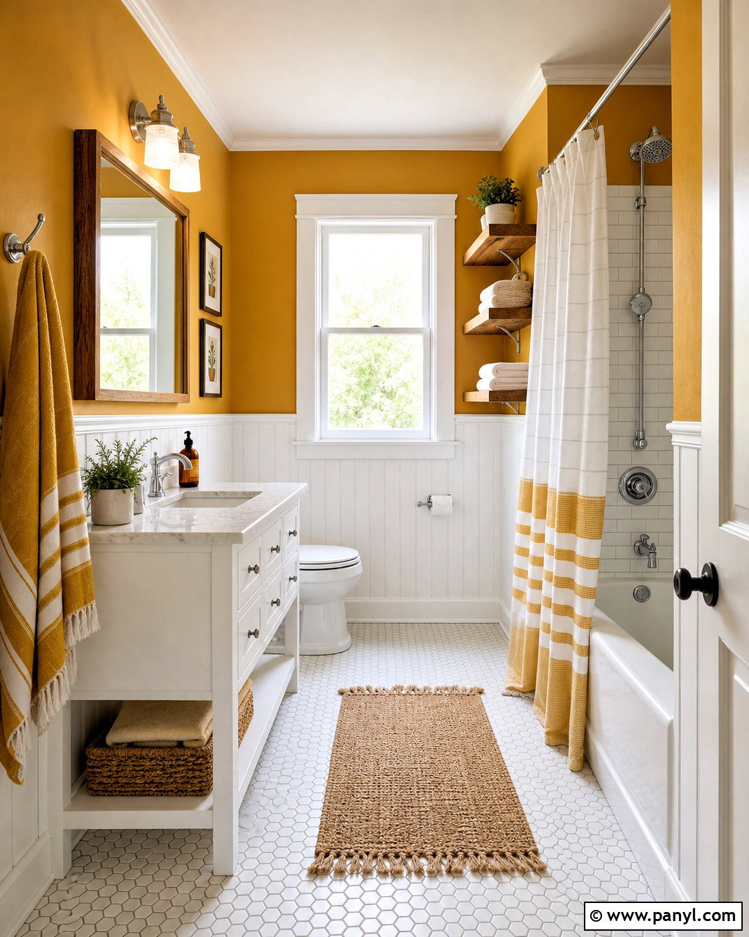Mustard Yellow And White Bathroom - 20 mustard yellow bathroom ideas