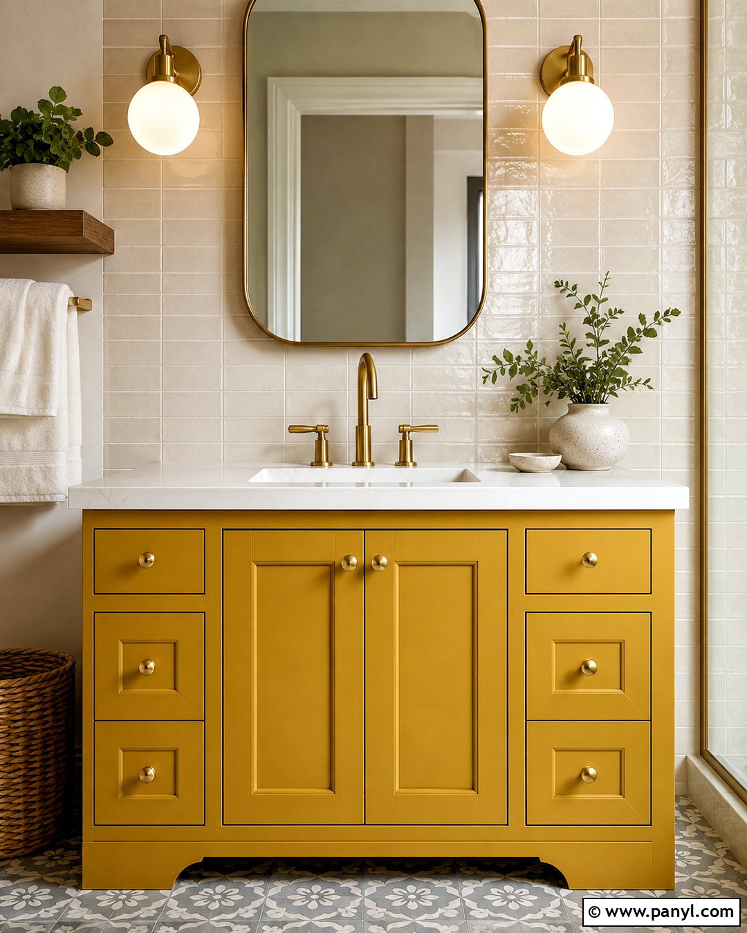 Mustard Yellow Bathroom Vanity - 20 mustard color ideas