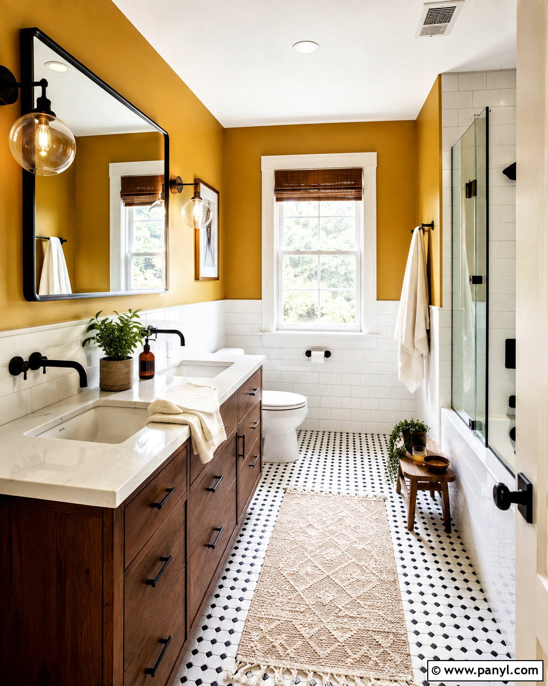 Mustard Yellow Bathroom Walls - 40 bathroom wall color ideas
