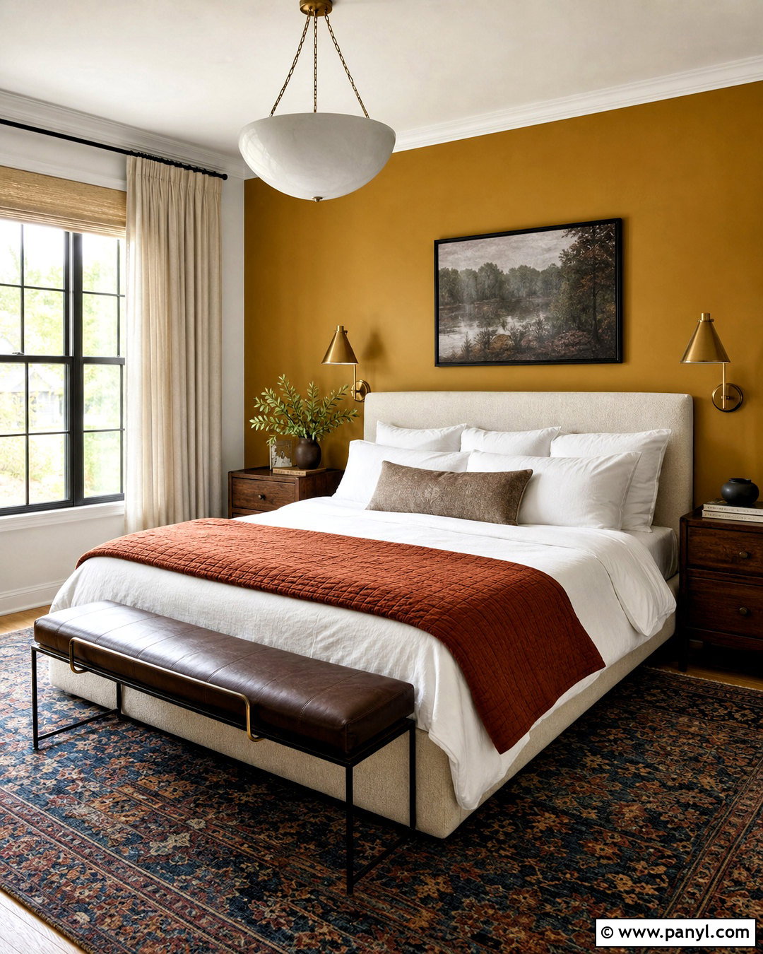 Mustard Yellow Bedroom - 20 yellow room inspo ideas