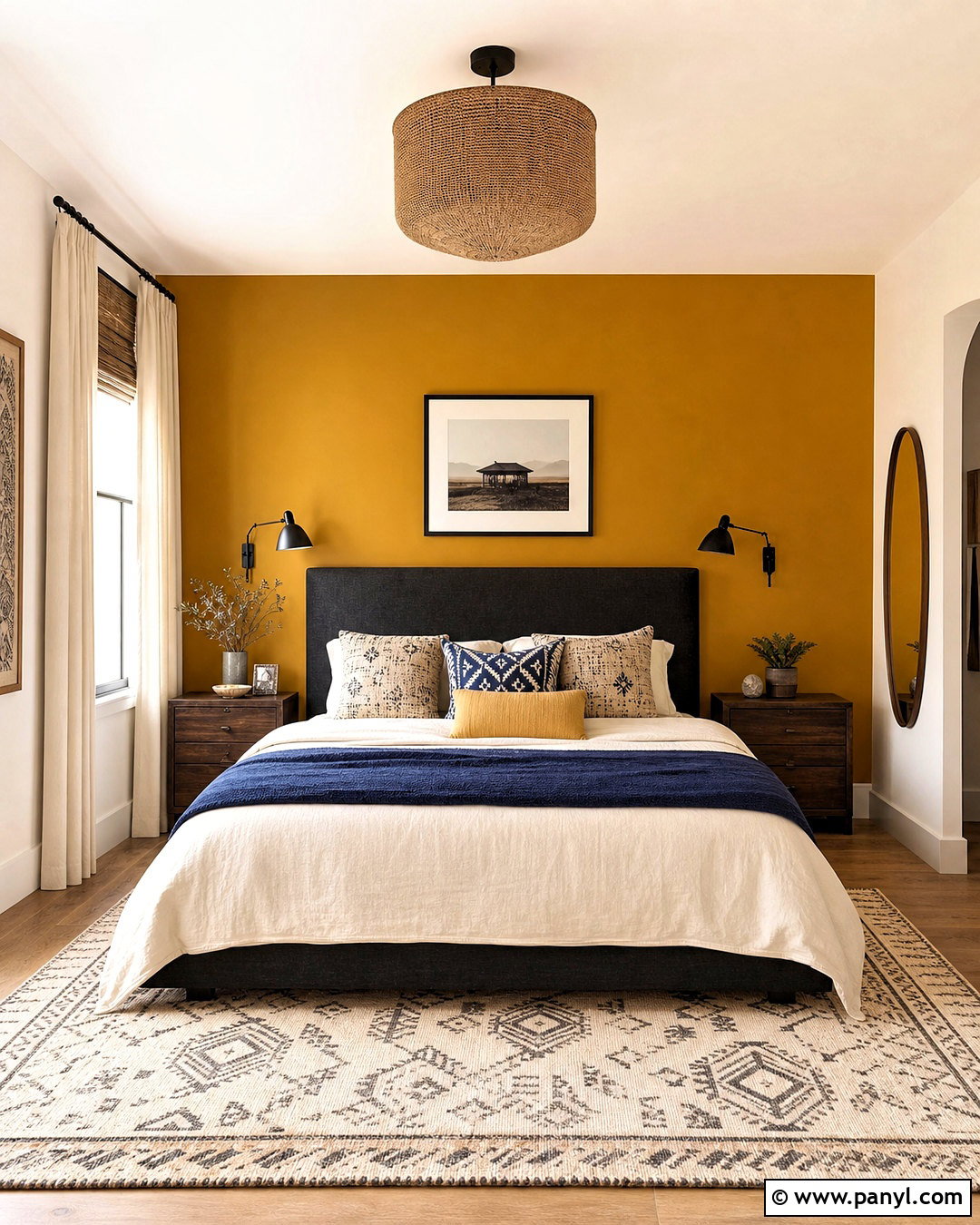 Mustard Yellow Bedroom Accent Wall - 20 bedroom accent wall ideas paint colors