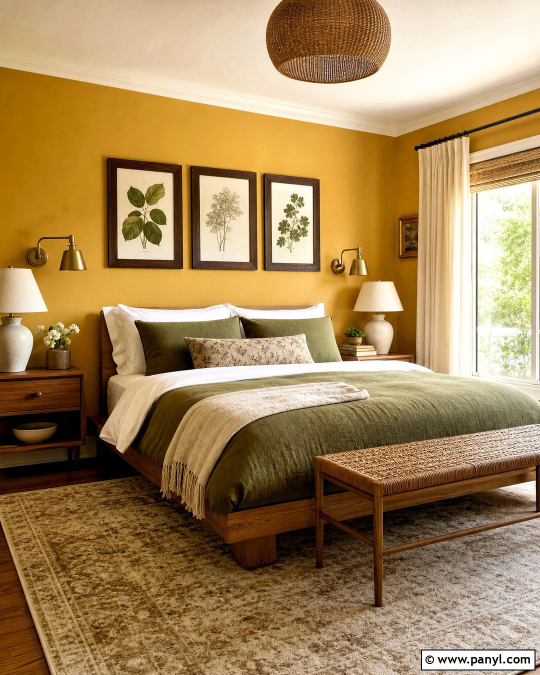 Mustard Yellow Bedroom Walls With Olive Green Bedding - 20 mustard yellow walls