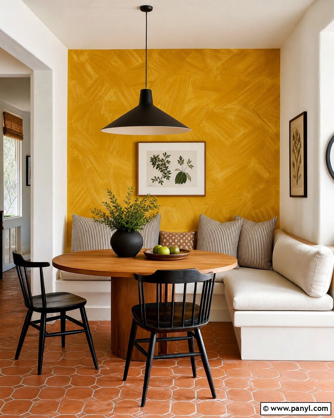 Mustard Yellow Brush Texture Wall - 30 texture colour wall ideas