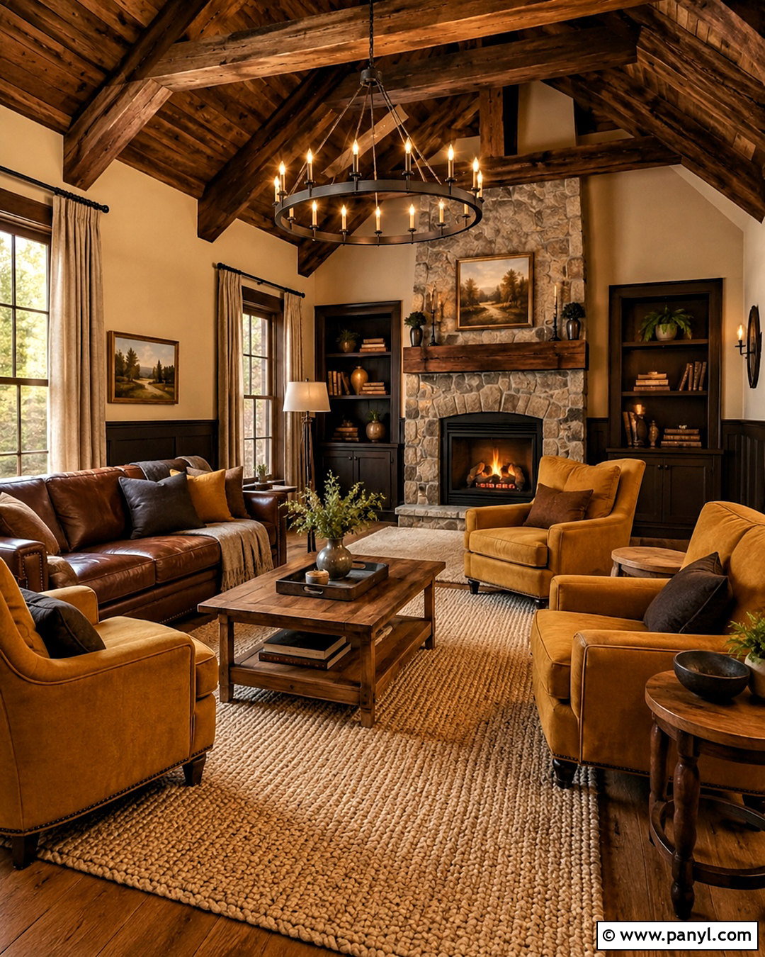 Mustard Yellow Cabin Color Scheme - 20 cabin color schemes