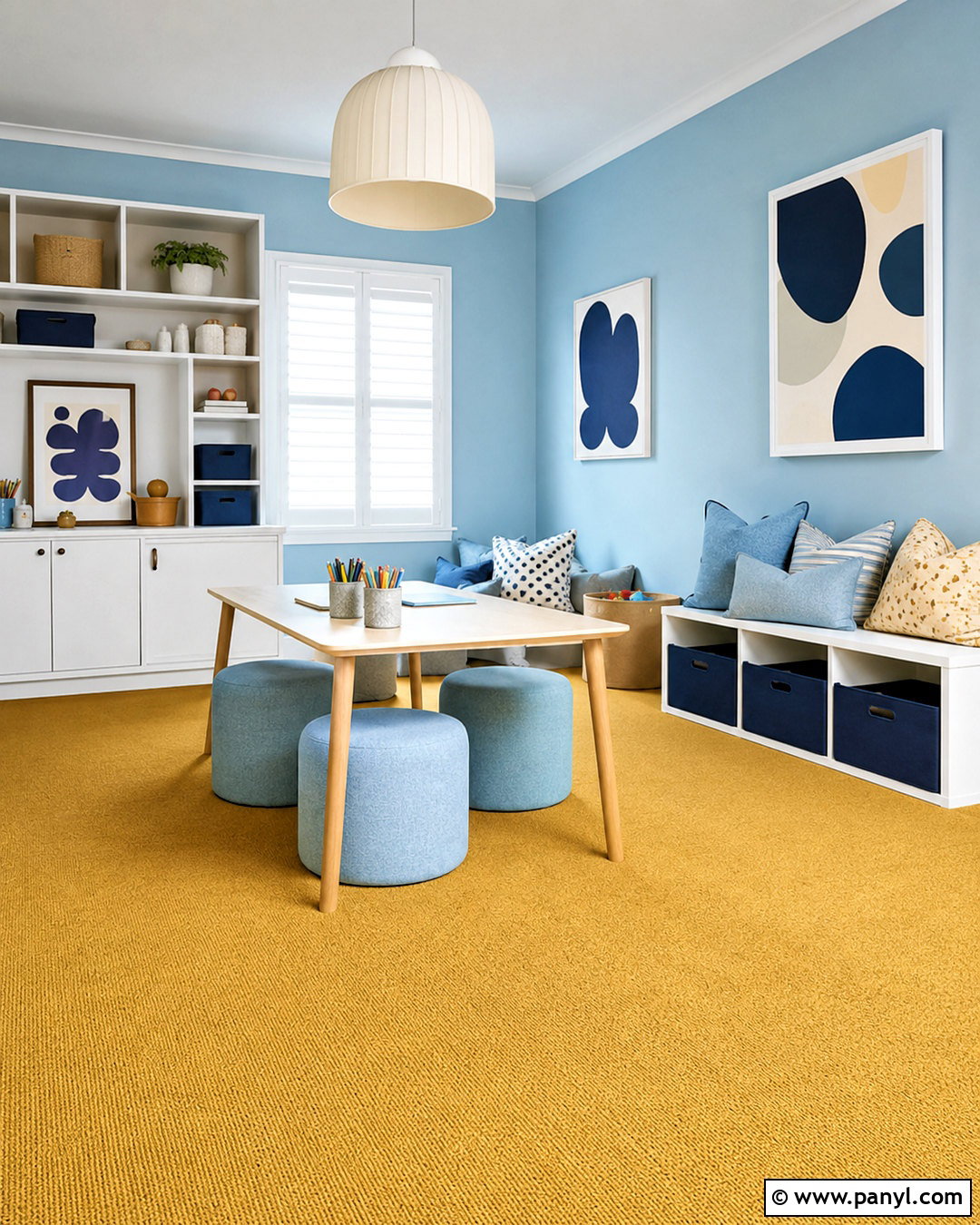 Mustard Yellow Carpet With Light Blue Walls - 20 What Color Carpet Goes With Light Blue Walls