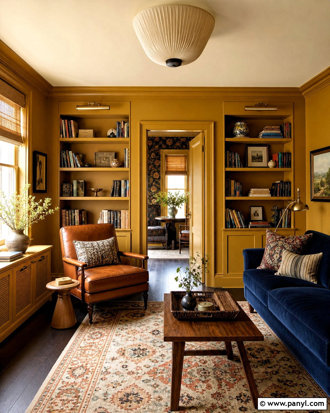 Mustard Yellow Color-Drenched Room - 20 mustard yellow interior ideas