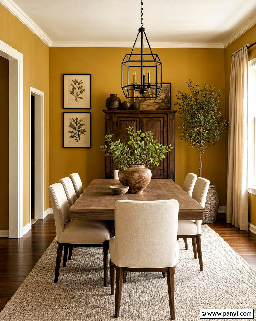 Mustard Yellow Dining Room - 20 mustard yellow interior ideas
