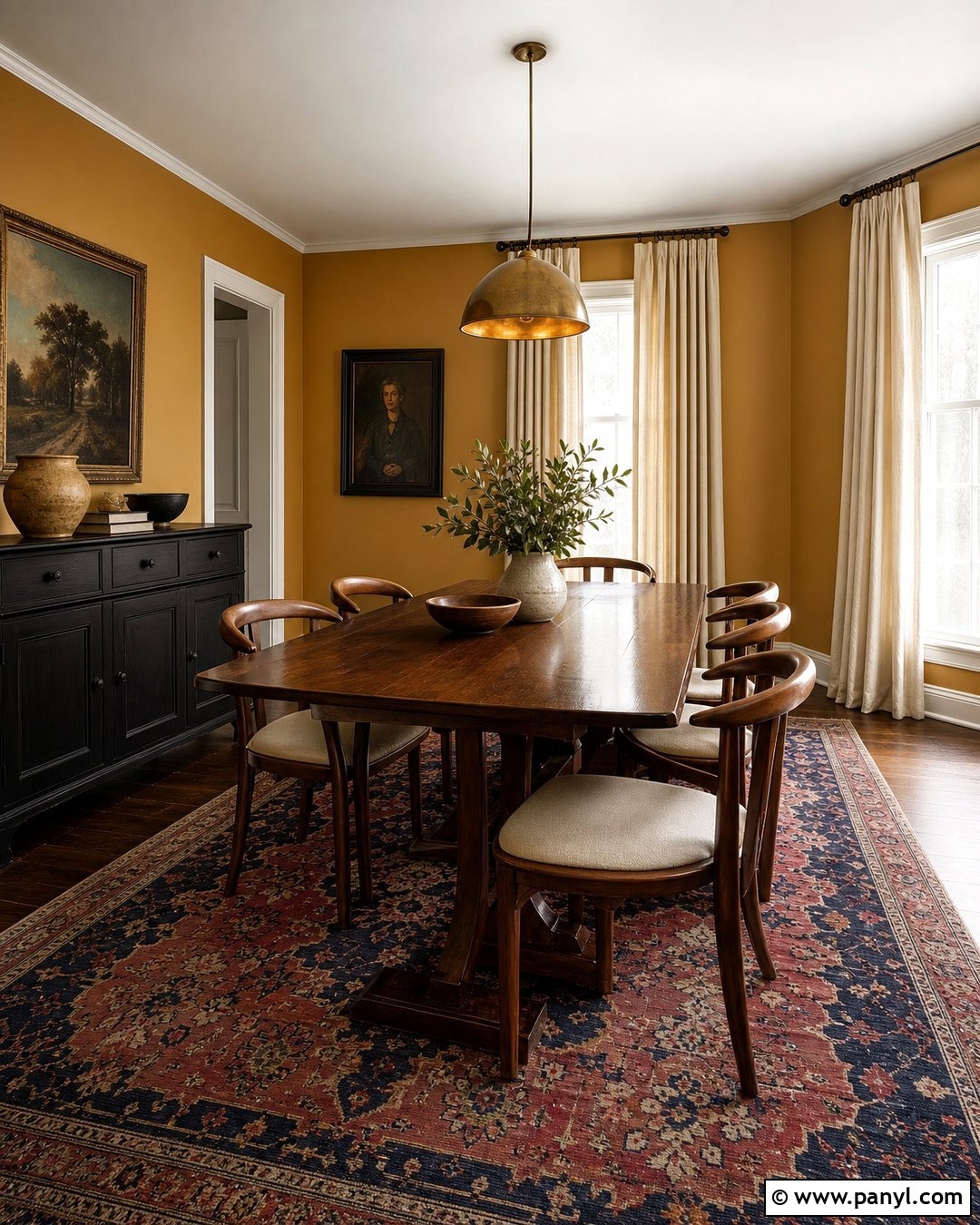 Mustard Yellow Dining Room - 20 Best Yellow Wall Color Ideas