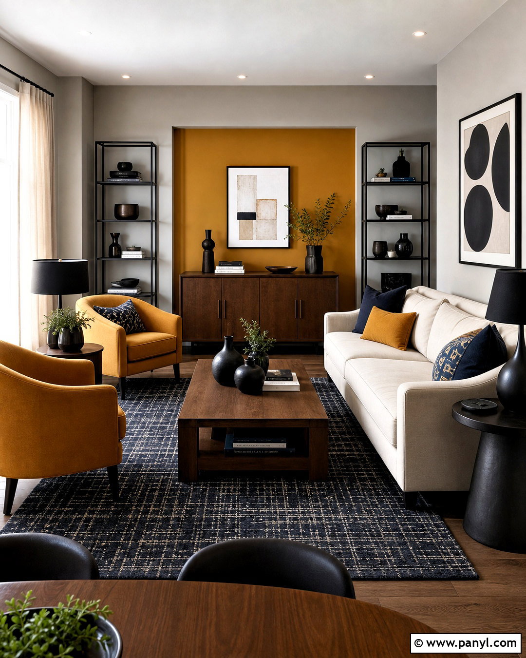 Mustard Yellow Drawing Room Colour - 20 drawing room colour ideas