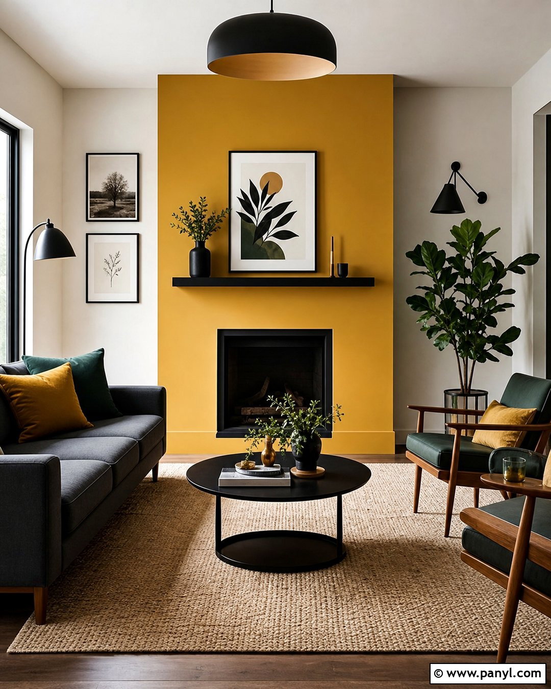 Mustard Yellow Drawing Room Wall Colour - 30 drawing room wall colour ideas