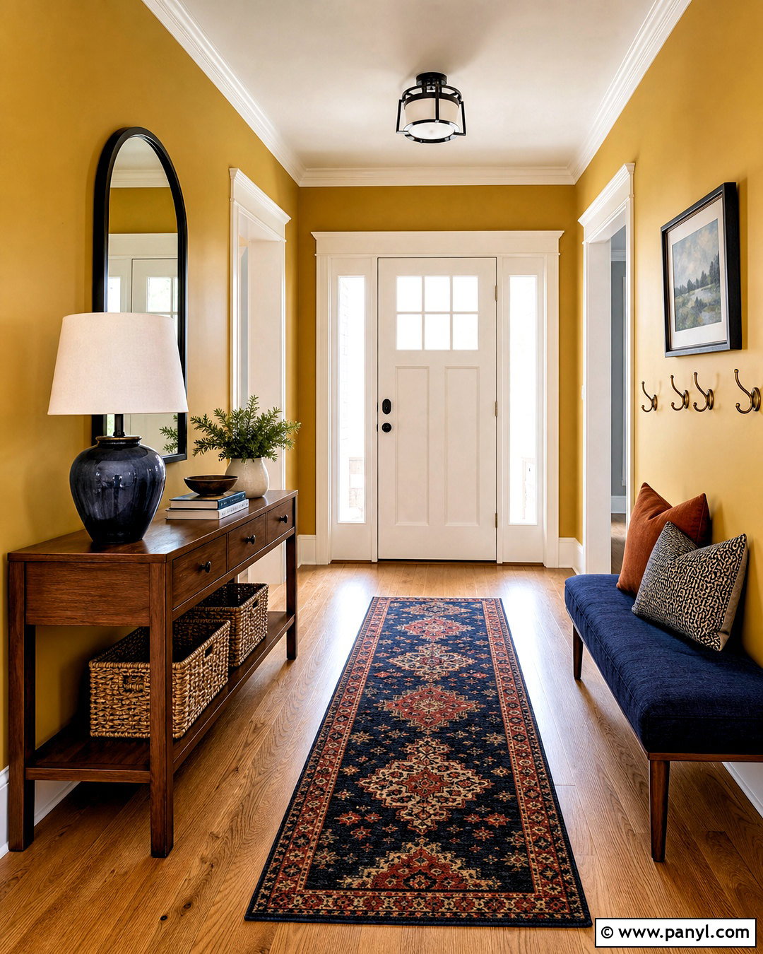 Mustard Yellow Entryway Color Scheme - 20 room colour ideas