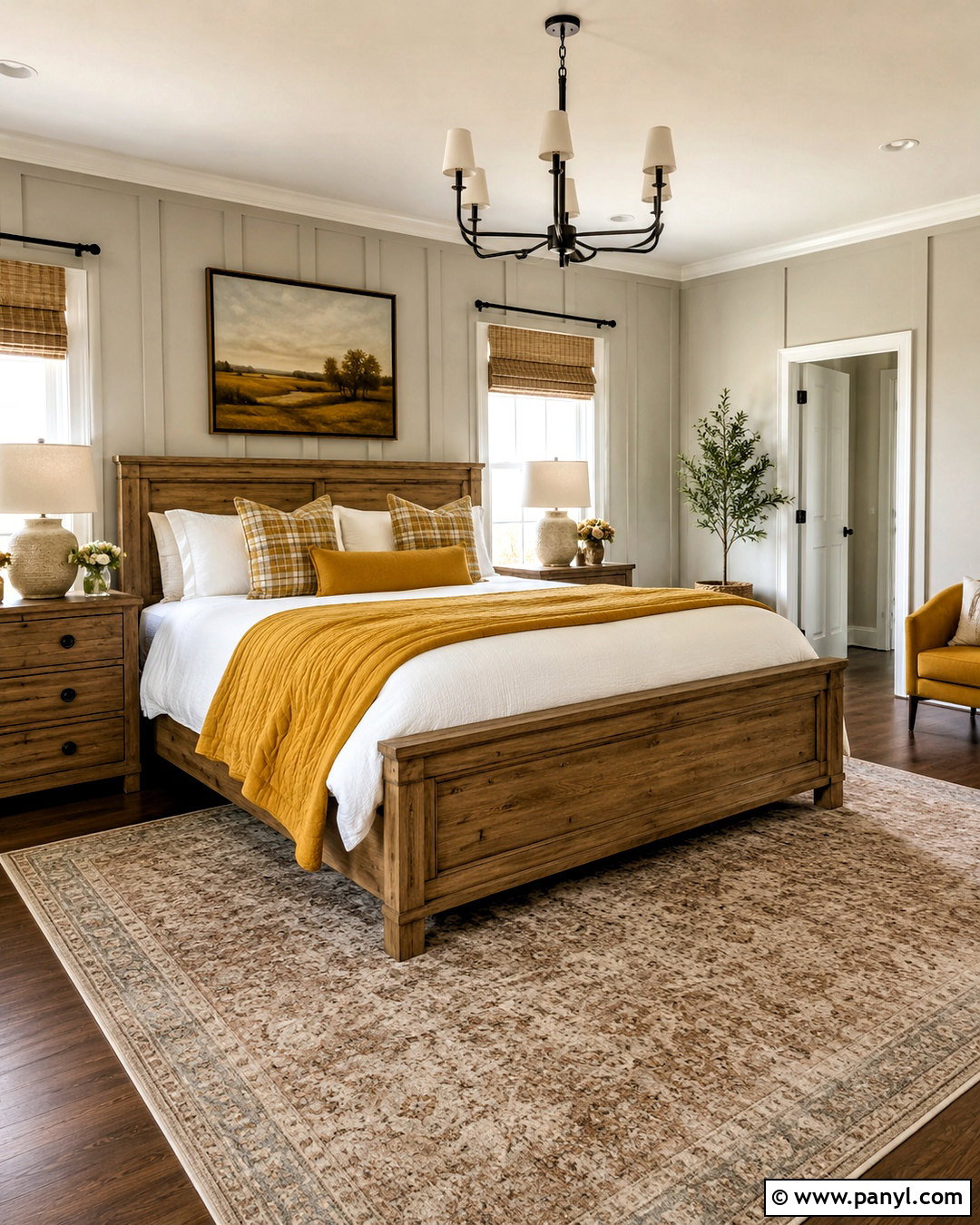 Mustard Yellow Farmhouse Bedroom - 20 mustard yellow bedroom ideas