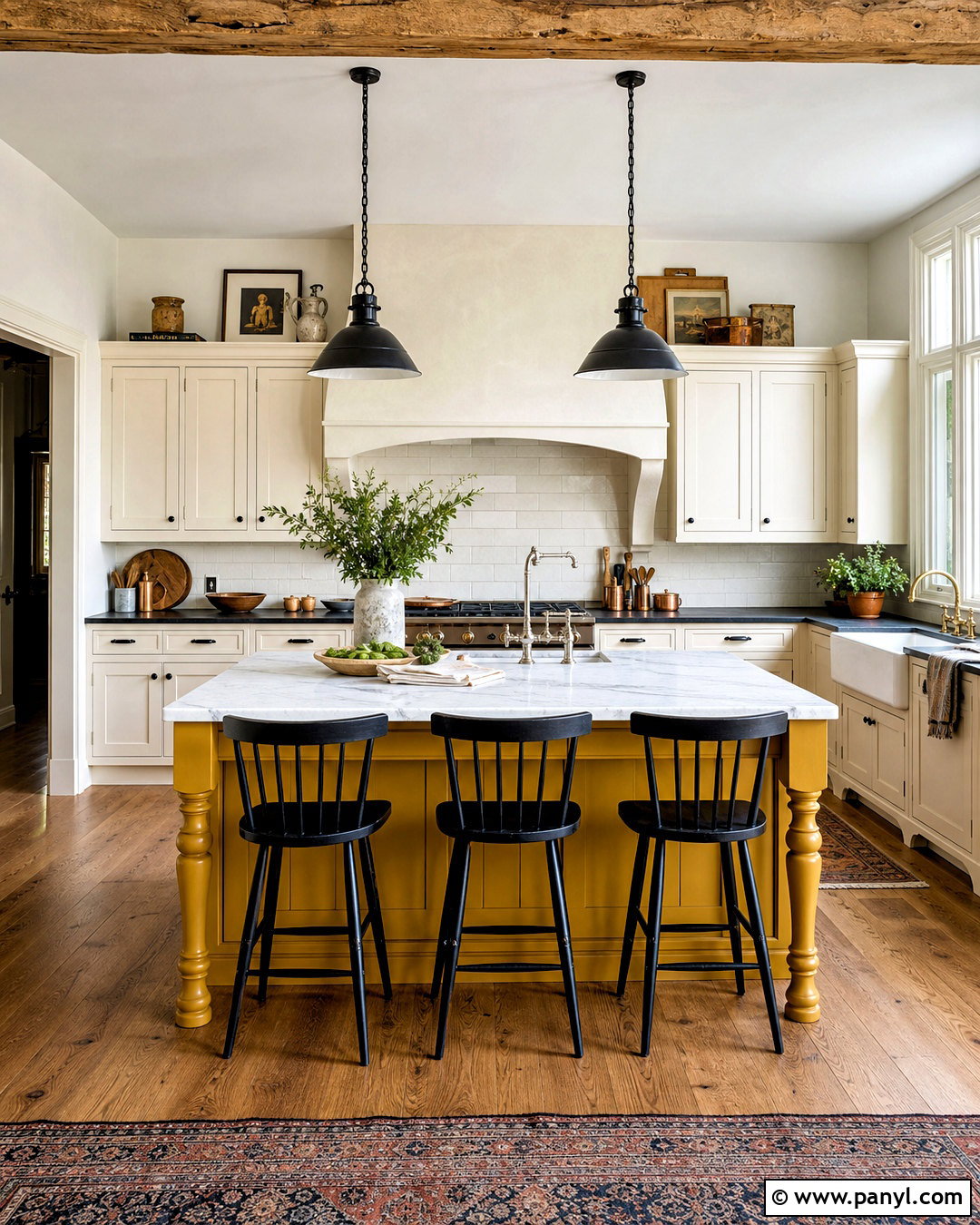 Mustard Yellow Farmhouse Kitchen Island - 20 yellow farmhouse kitchen ideas