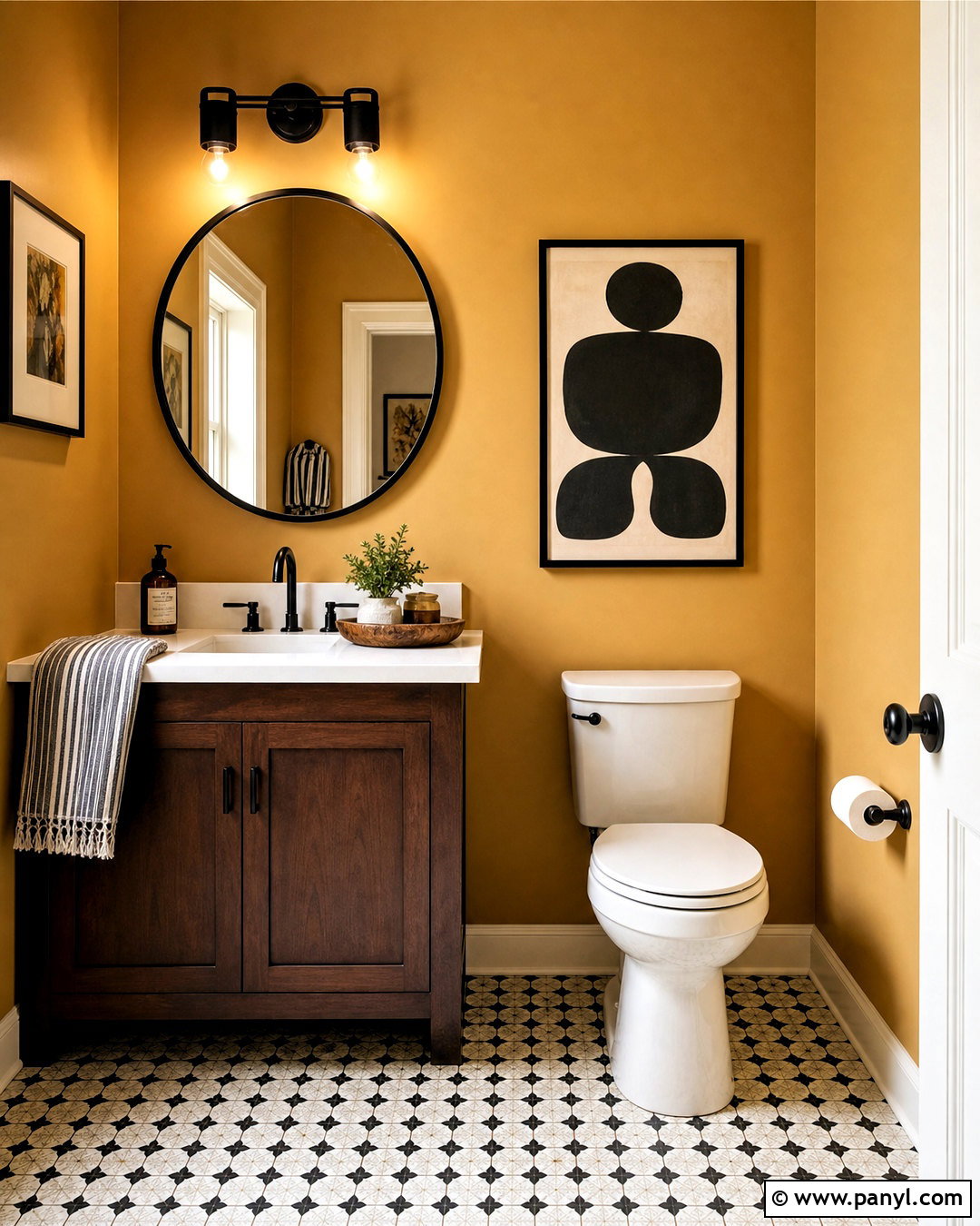 Mustard Yellow Half Bathroom - 20 half bathroom paint ideas