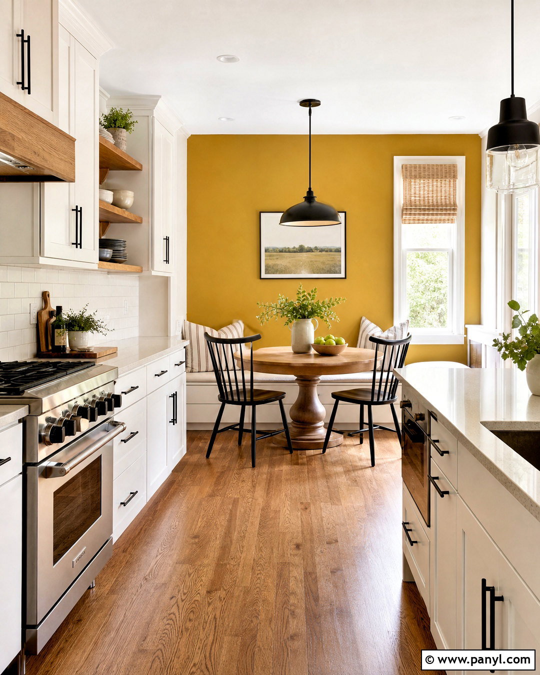 Mustard Yellow Kitchen Accent Wall - 20 accent wall paint ideas