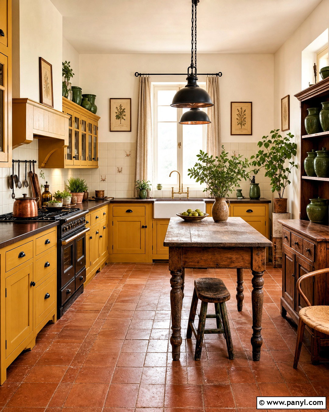 Mustard Yellow Kitchen Cabinets - 20 vintage yellow kitchen ideas