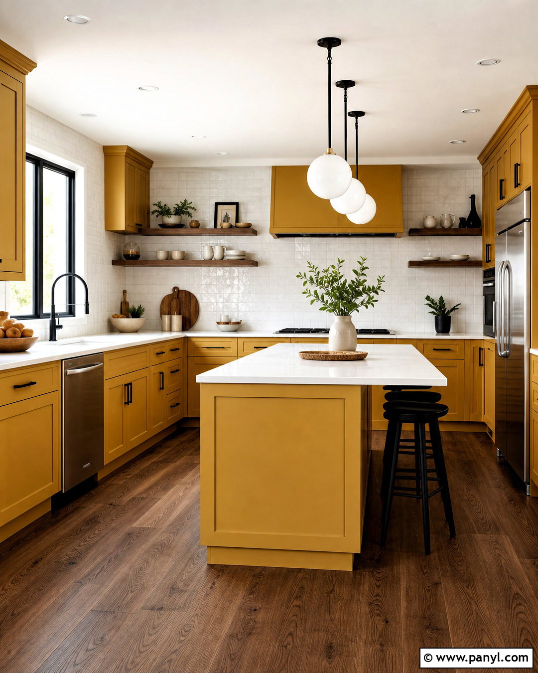 Mustard Yellow Kitchen Cabinets - 20 yellow kitchen ideas