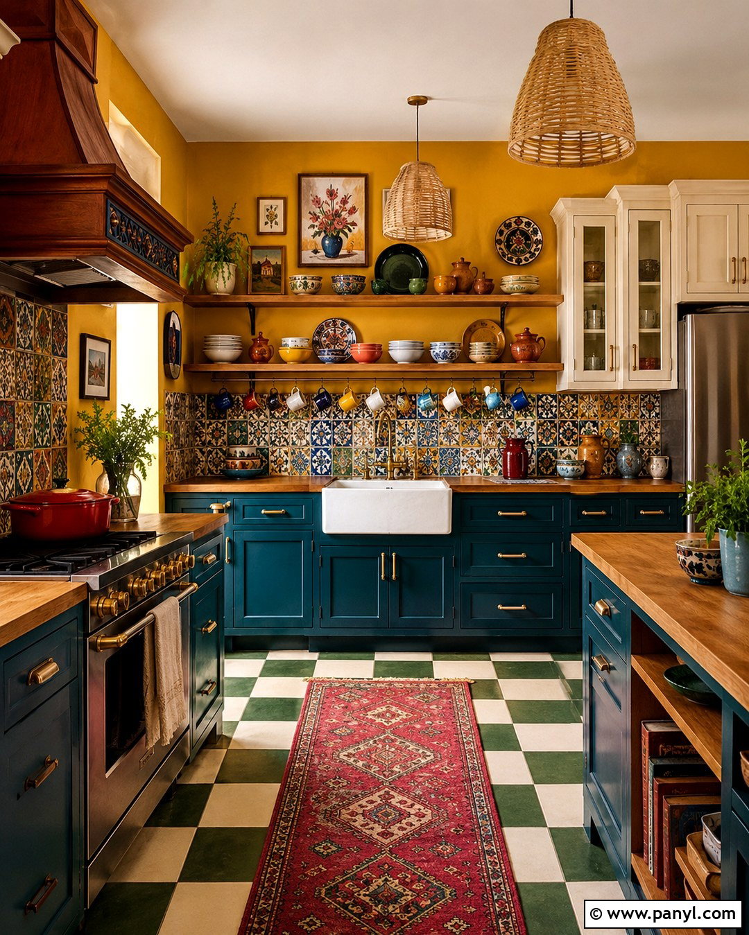 Mustard Yellow Kitchen Walls - 20 Maximalist Wall Color Ideas