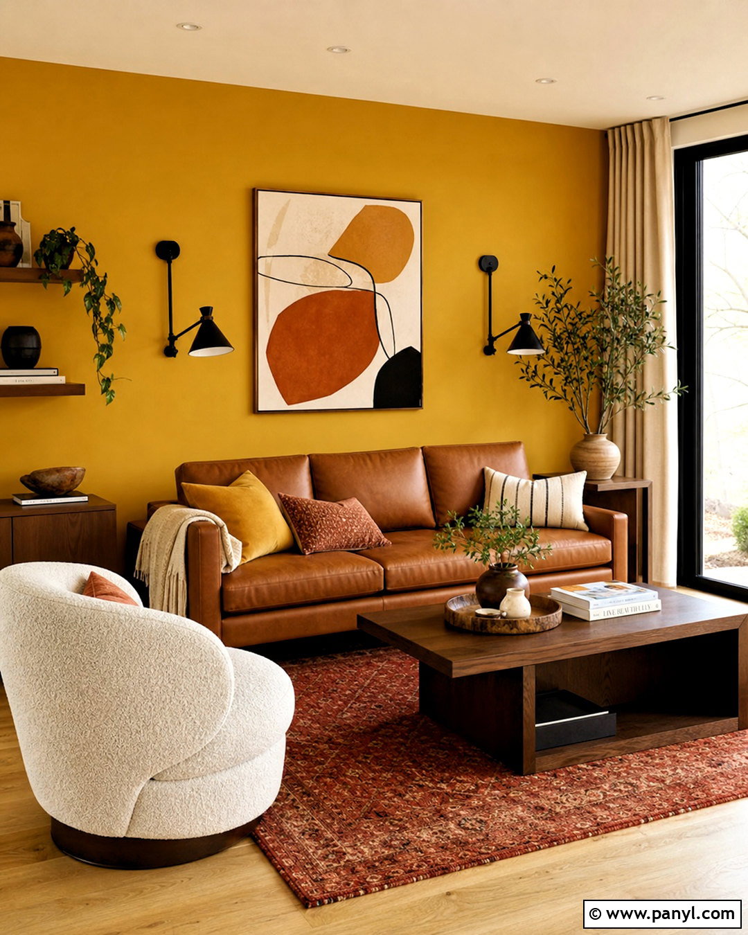 Mustard Yellow Living Room - 20 warm yellow living room ideas