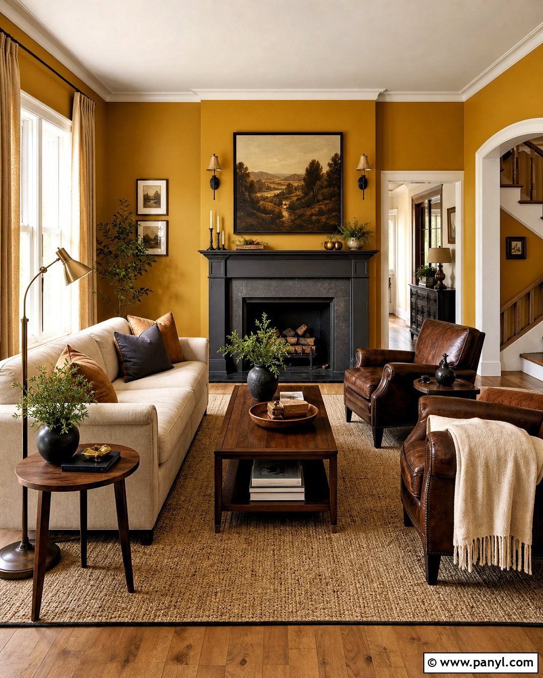 Mustard Yellow Living Room - 20 yellow interior design living room ideas