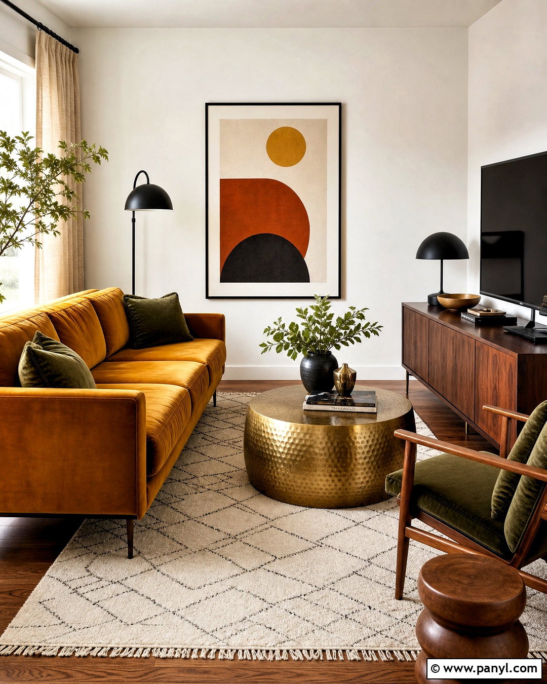 Mustard Yellow Living Room - 20 yellow living room colors