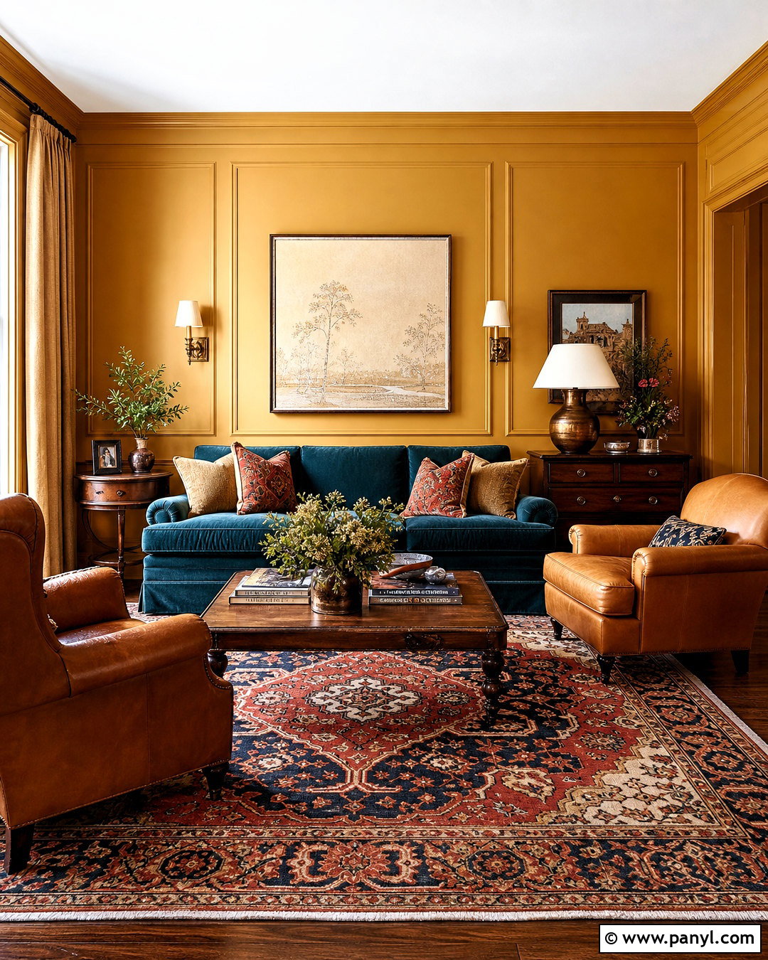 Mustard Yellow Living Room Color - 20 warm living room colors