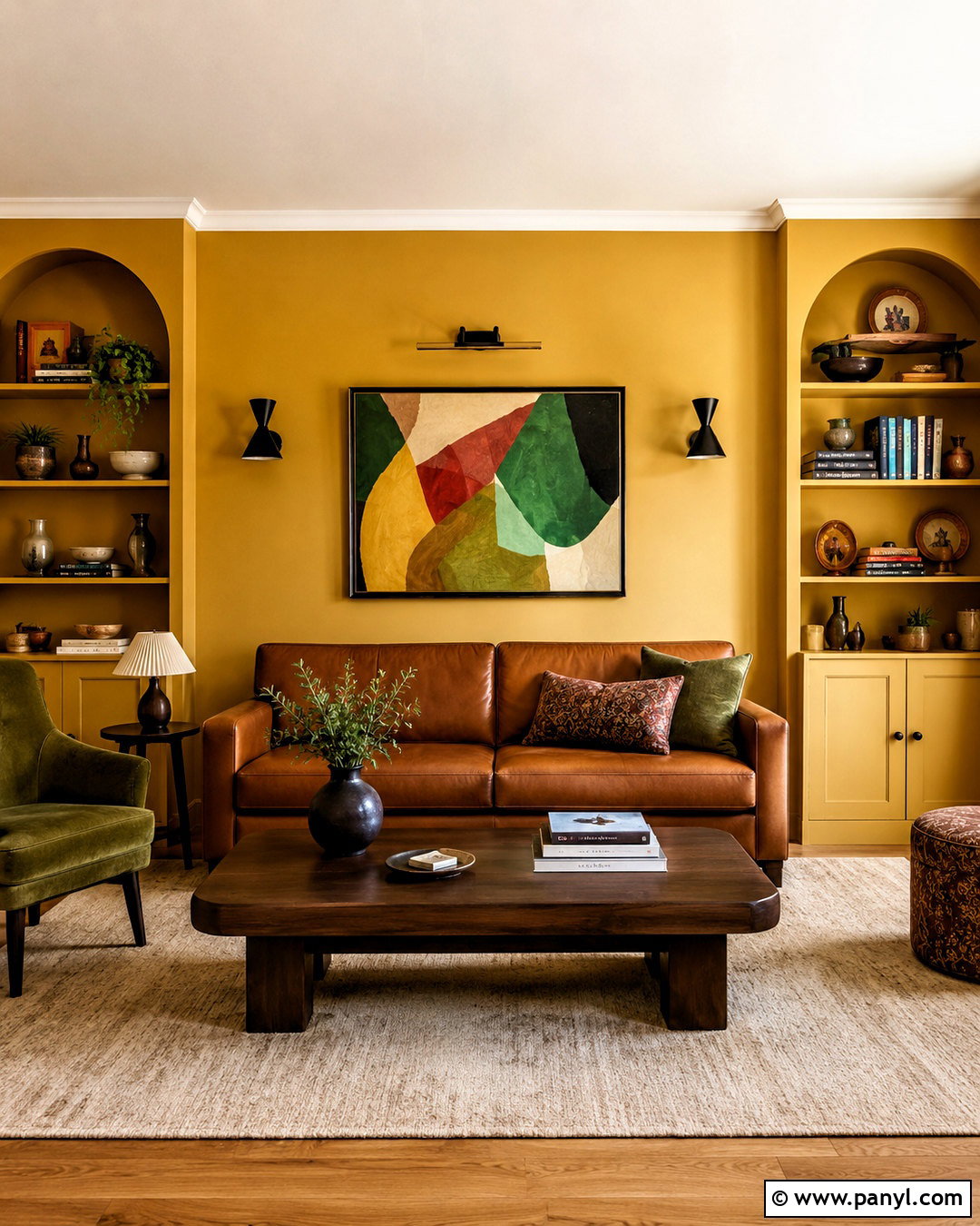 Mustard Yellow Living Room Walls - 35 yellow painted walls