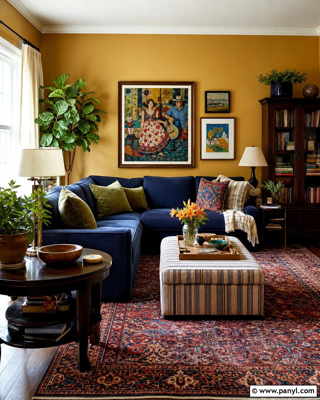 Mustard Yellow Living Room Walls - 20 home wall painting ideas living rooms