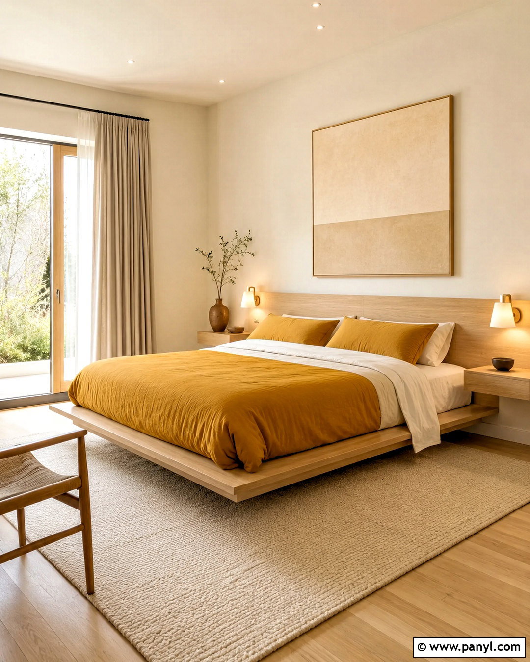 Mustard Yellow Minimalist Bedroom - 20 mustard yellow bedroom ideas