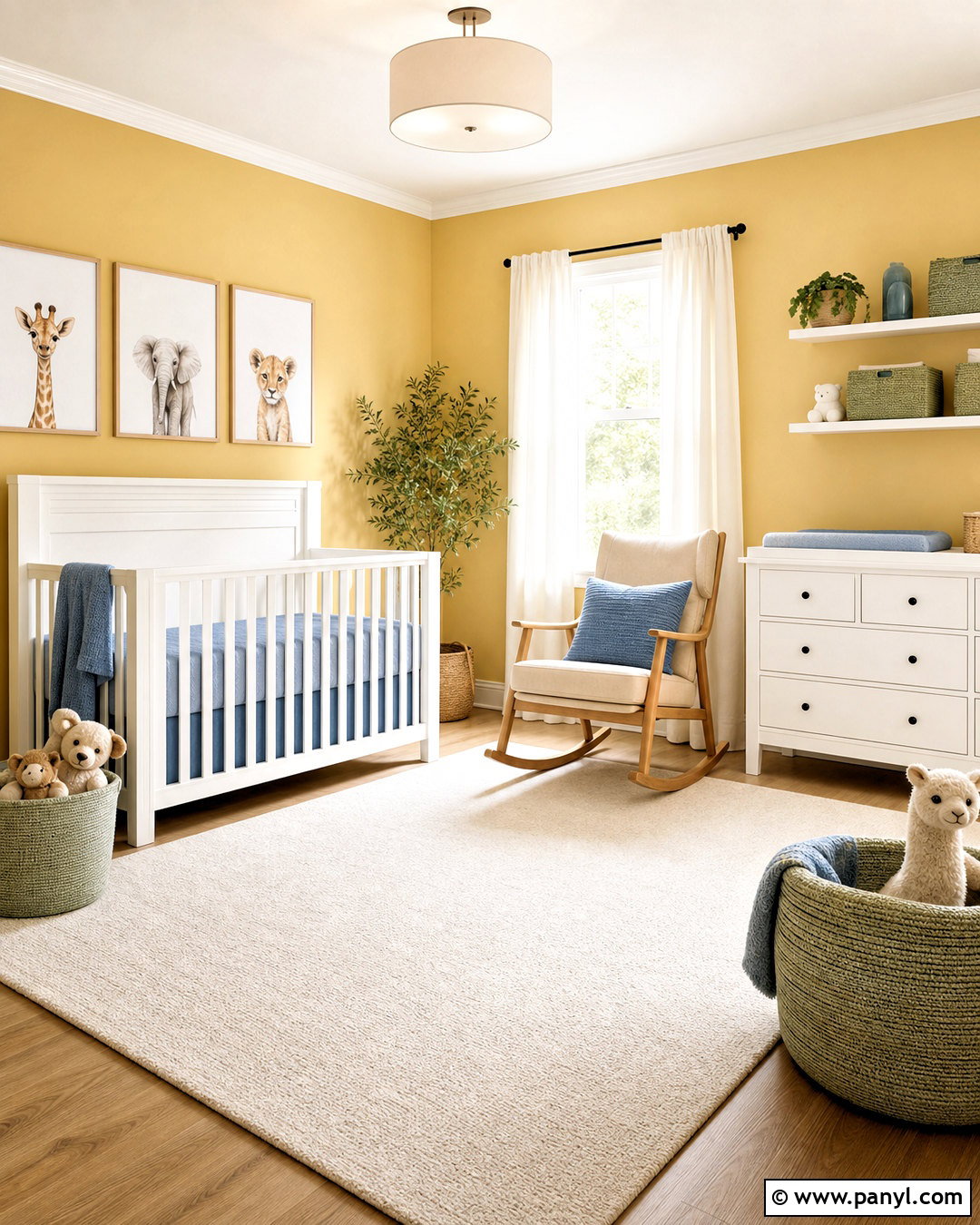 Mustard Yellow Nursery Walls With White Furniture - 20 mustard yellow walls