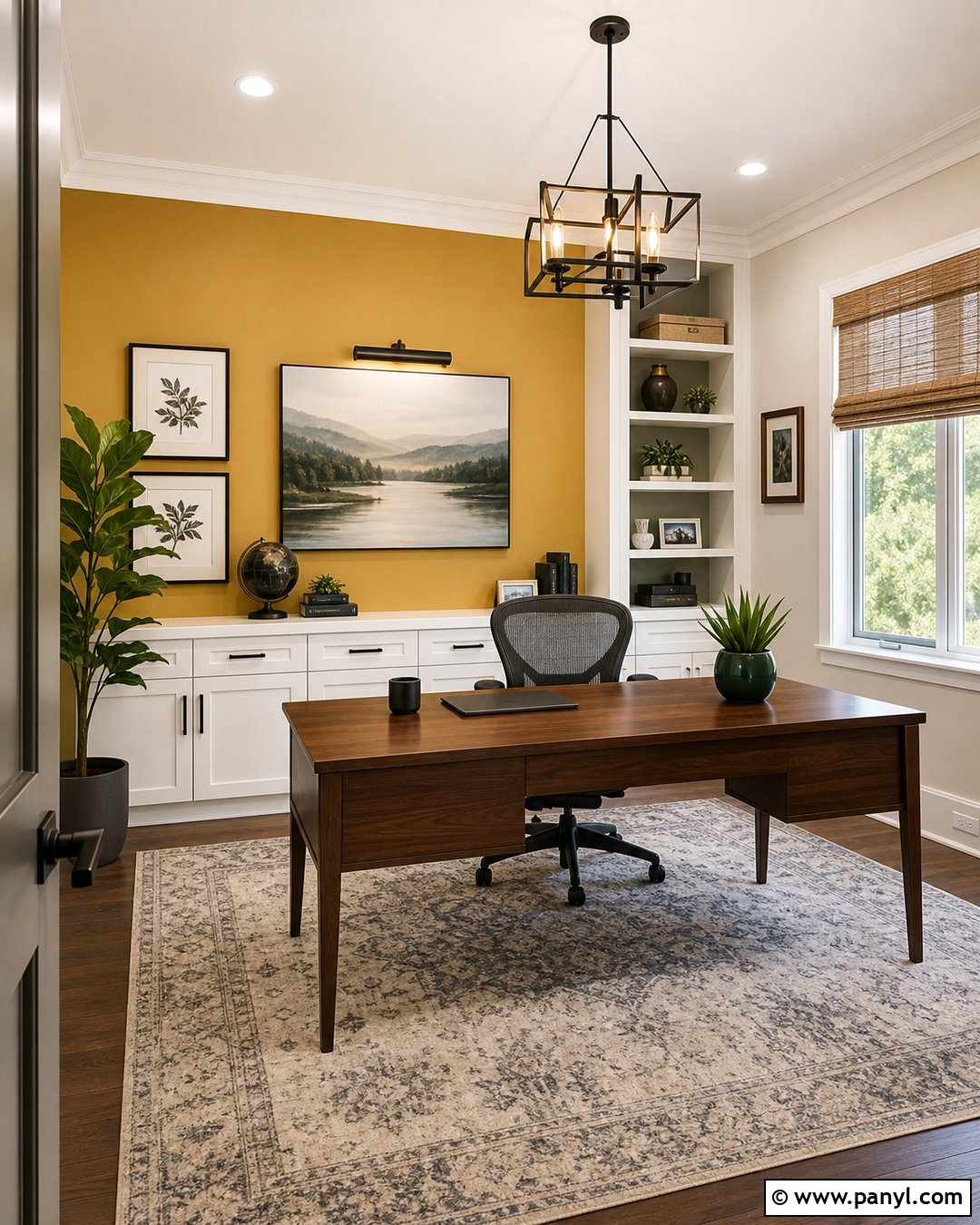 Mustard Yellow Office Accent Wall - 25 Office Wall Color Ideas Paint Ideas