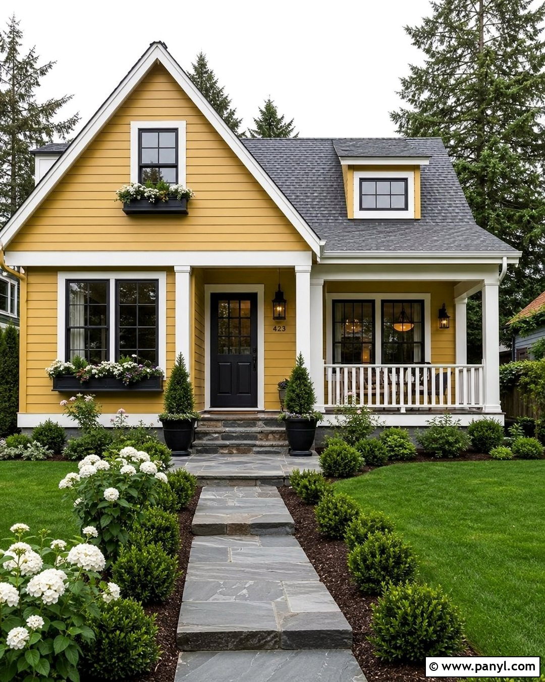 Mustard Yellow Outside Wall Colour With White - 35 outside wall colour ideas