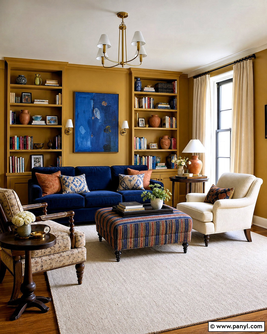 Mustard Yellow Sitting Room - 20 sitting room colour ideas