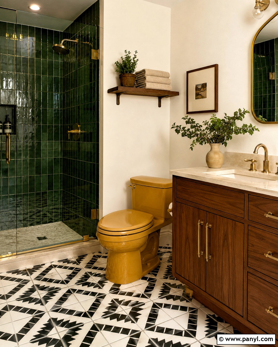 Mustard Yellow Toilet Bathroom - 35 Toilet Color Ideas