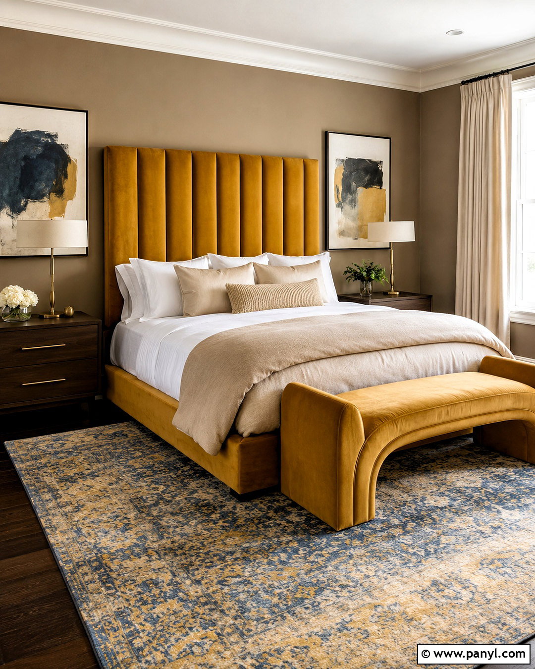 Mustard Yellow Velvet Bedroom - 20 mustard yellow bedroom ideas