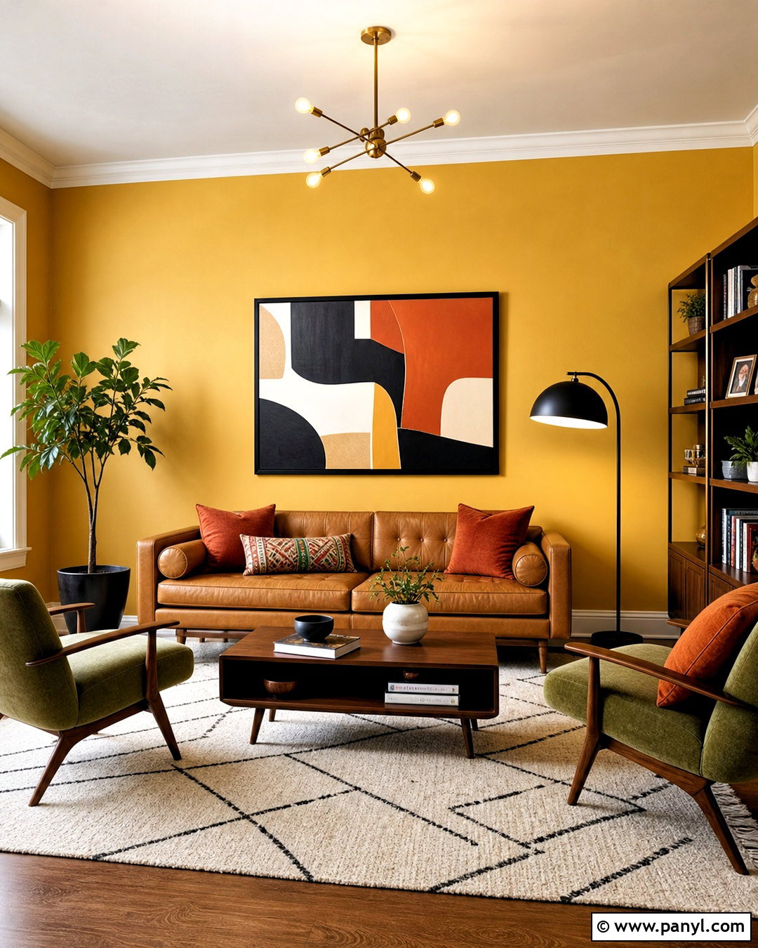 Mustard Yellow Wall Living Room - 20 yellow wall living room ideas