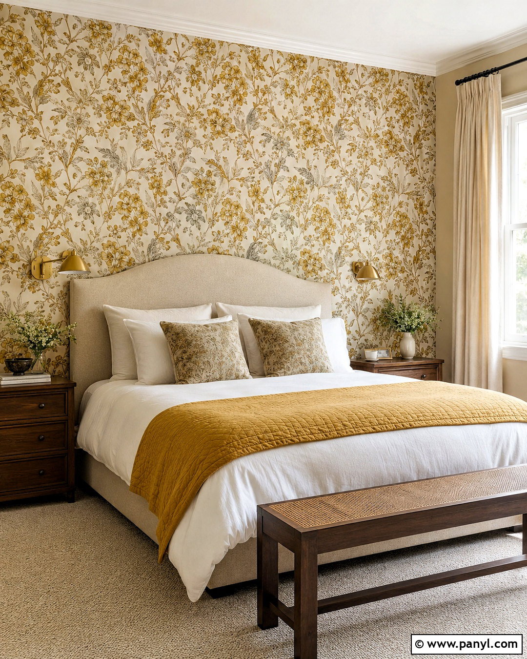 Mustard Yellow Wallpaper Bedroom - 20 mustard yellow bedroom ideas