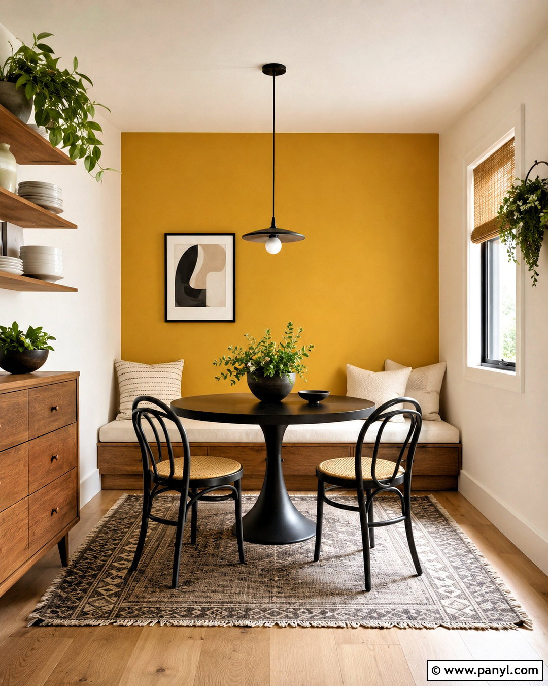 Mustard Yellow Walls With Black Furniture - 20 Wall Colors That Go With Black Ideas