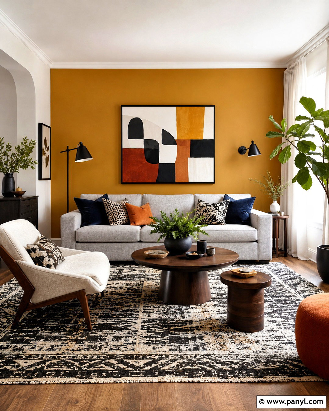 Mustard Yellow Walls With Grey Sofa - 20 Wall Colour With Grey Sofa Ideas