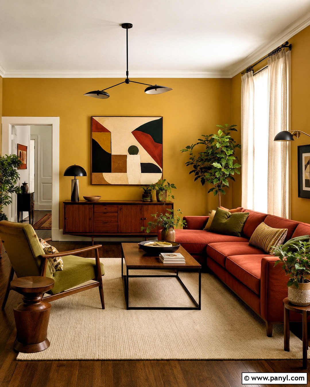 Mustard Yellow Walls With Red Furniture - 20 What Color Walls Go With Red Furniture Ideas