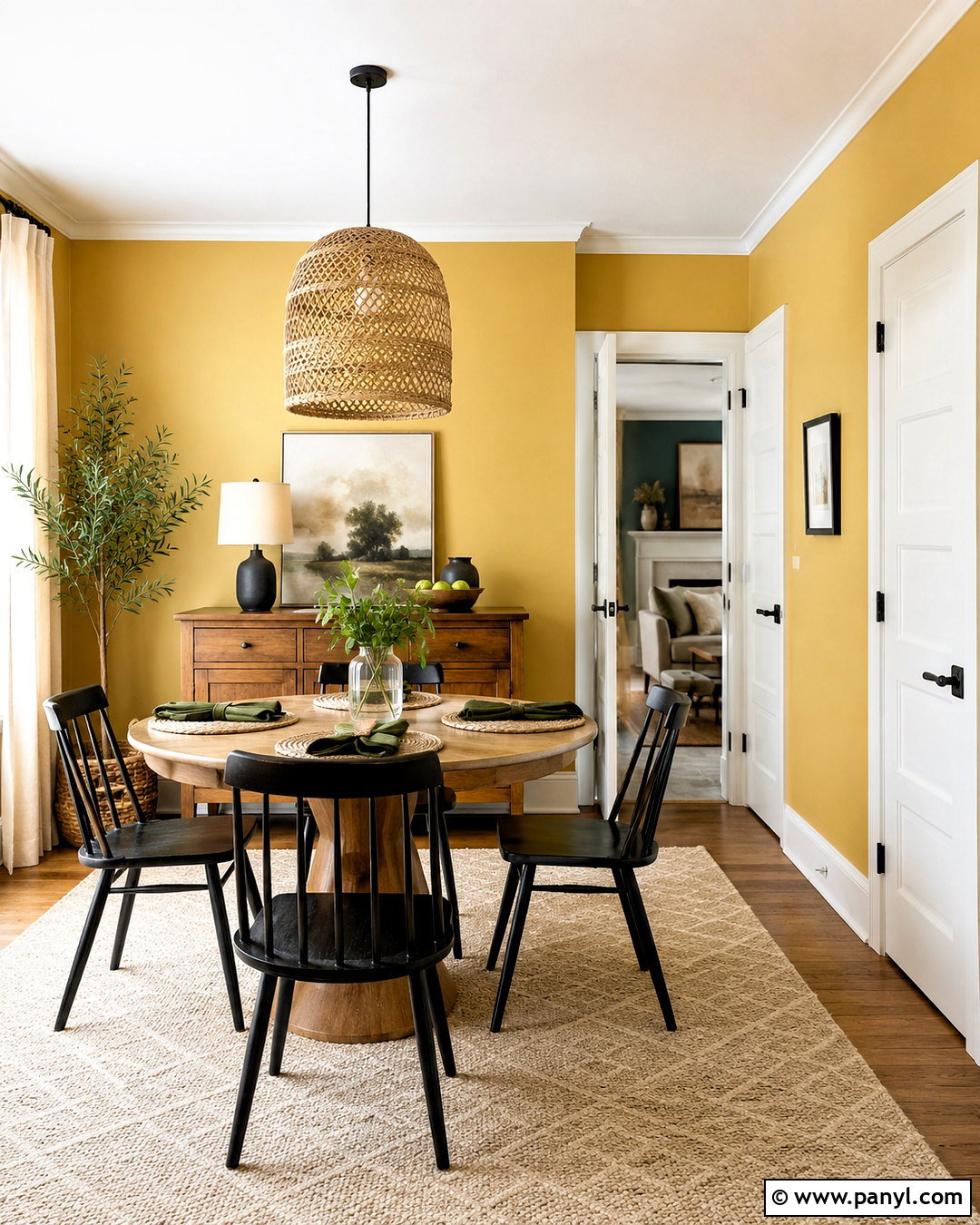 Mustard Yellow Walls With White Doors - 35 Wall And Door Color Combination Ideas