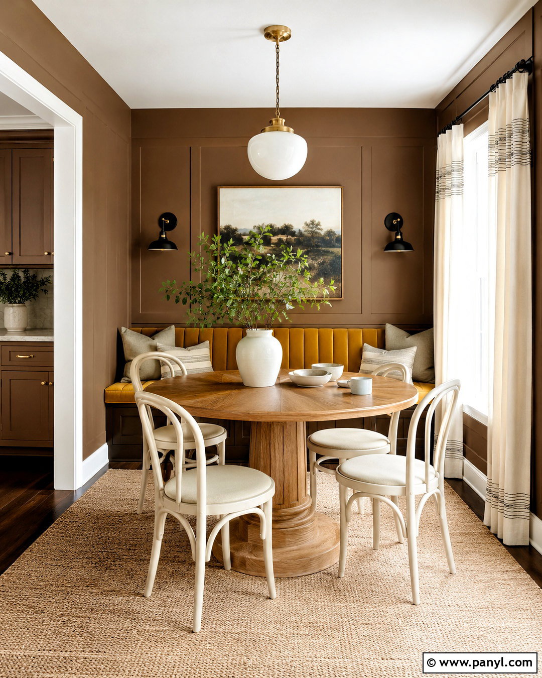 Mustard Yellow With Brown Walls - 20 What Color Goes With Brown Walls