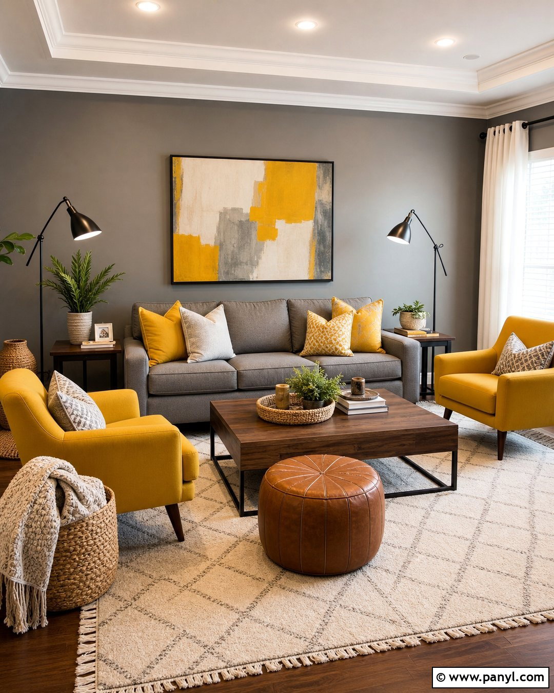 35 Accent Colors With Gray Walls for a Polished, Cohesive Look