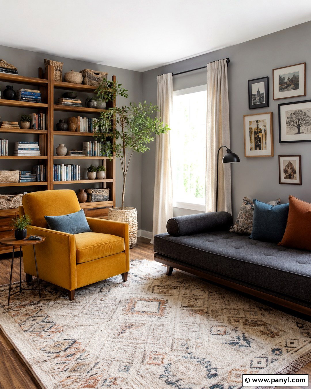 Mustard Yellow With Gray Walls - 20 What Goes With Gray Walls