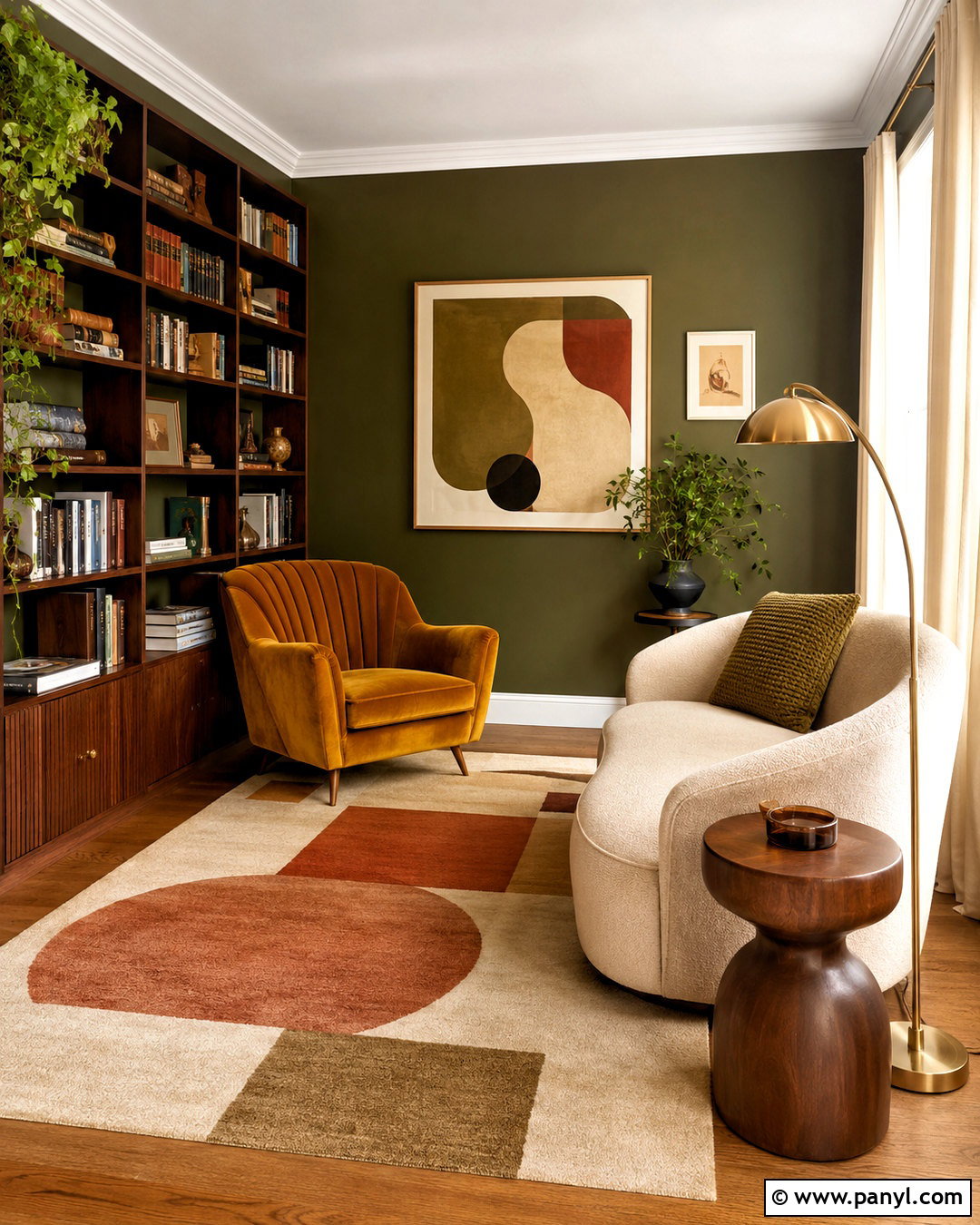 Mustard Yellow With Olive Green Walls - 20 What Colours Go With Olive Green Walls