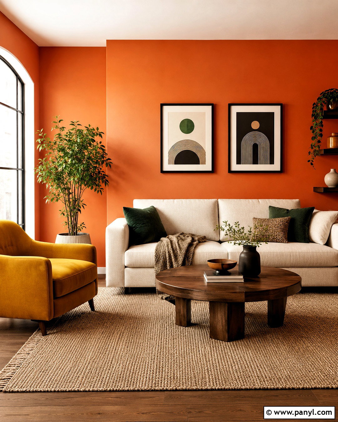 Mustard Yellow With Orange Walls - 20 What Colors Go With Orange Walls